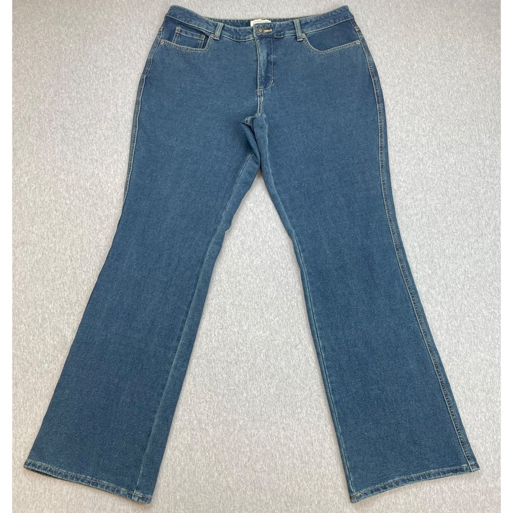 Coldwater Creek Jeans Womens 14 Blue Cotton Blend Stretch Bootcut